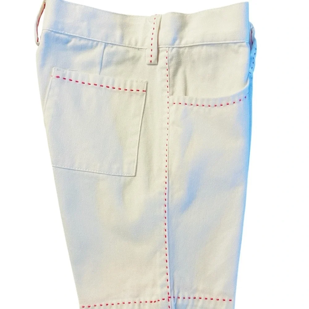 Masters Collection White Cotton Shorts with Pink Accents & Masters Logo SZ 4T